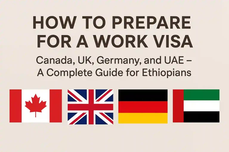 How to Prepare for a Work Visa: Canada, UK, Germany, and UAE – A Complete Guide for Ethiopians